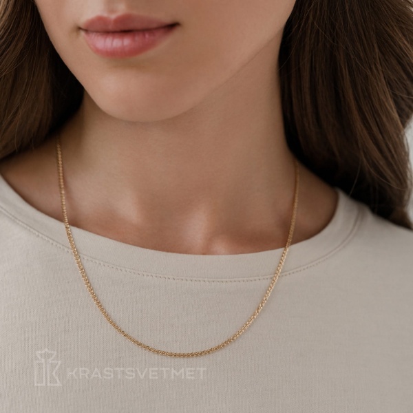 Цепь из желтого золота 585, плетение «Нонна»